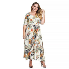 Elegant Boho Plus Size Maxi Dress