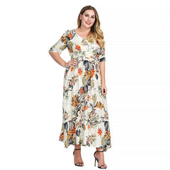 Elegant Boho Plus Size Maxi Dress