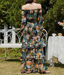 Elegant Casual Vacation Evening Gown Floral Party Beautiful Maxi Dress