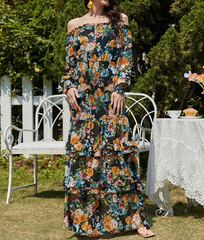 Elegant Casual Vacation Evening Gown Floral Party Beautiful Maxi Dress