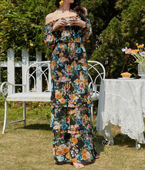 Elegant Casual Vacation Evening Gown Floral Party Beautiful Maxi Dress