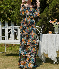 Elegant Casual Vacation Evening Gown Floral Party Beautiful Maxi Dress