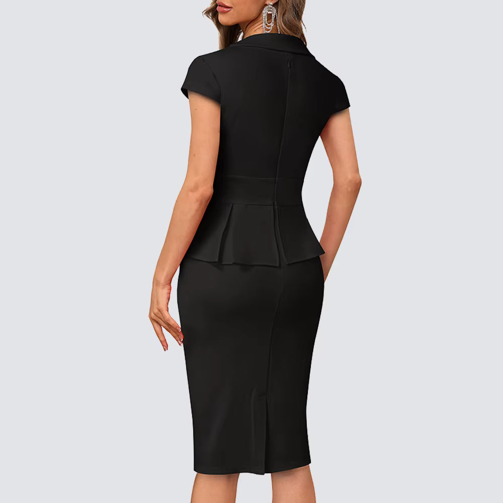 Elegant Chest Wrapping Sheath Bodycon Slim knee Length Dress