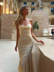Elegant Chic Patchwork Irregular Lace Straps Ruffles Bodycon Maxi Dress