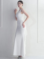 Elegant Chiffon Backless Rhinestone Wedding Prom Long Maxi Dress