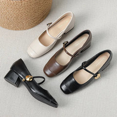 Elegant Chunky Wedge High Heel