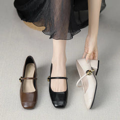 Elegant Chunky Wedge High Heel