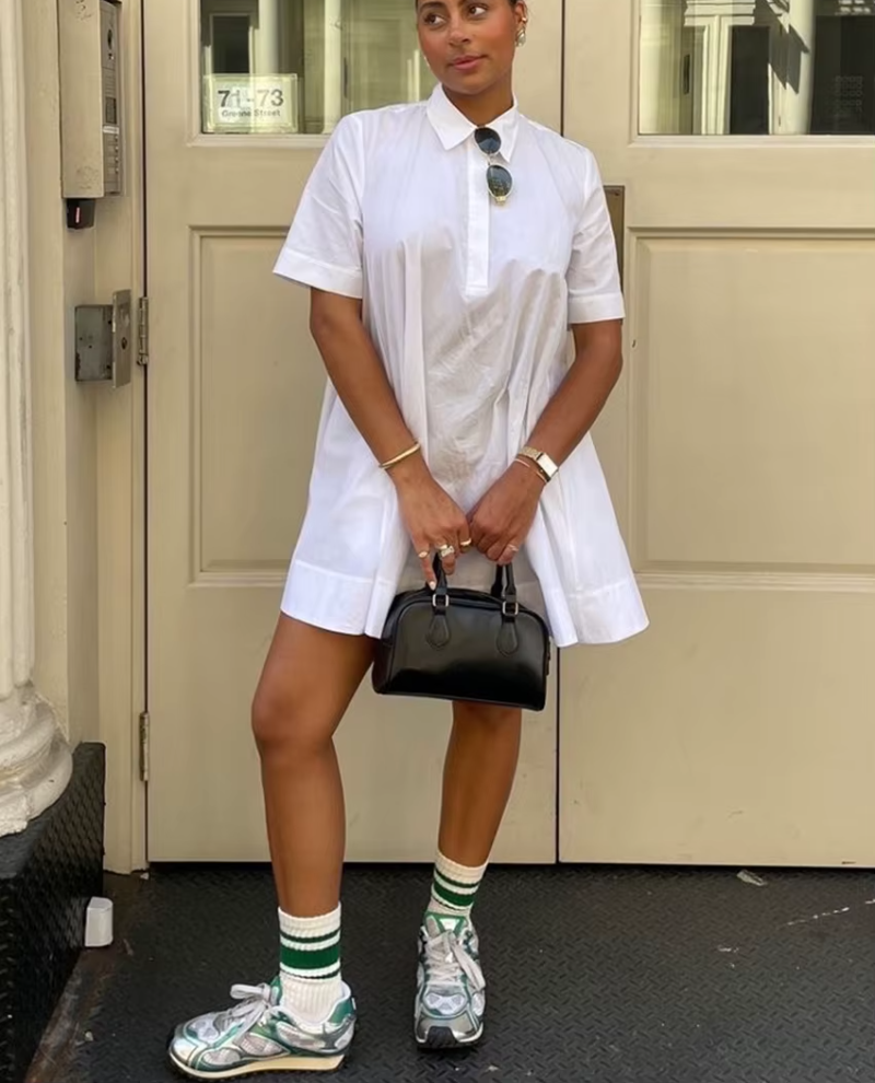 Elegant Classic Solid Loose Cotton Casual Lapel Short Sleeve Mini Dresses