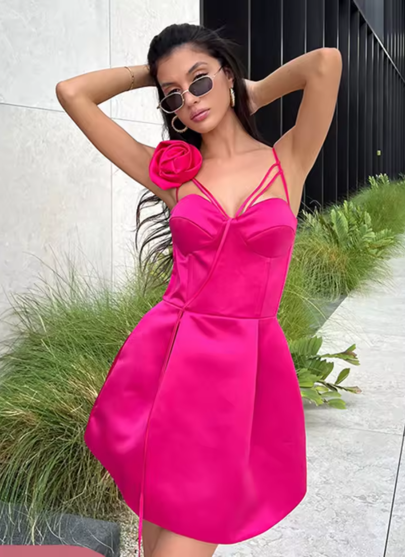 Elegant Contemporary Backless Dance Solid Costumes Party Mini Dresses