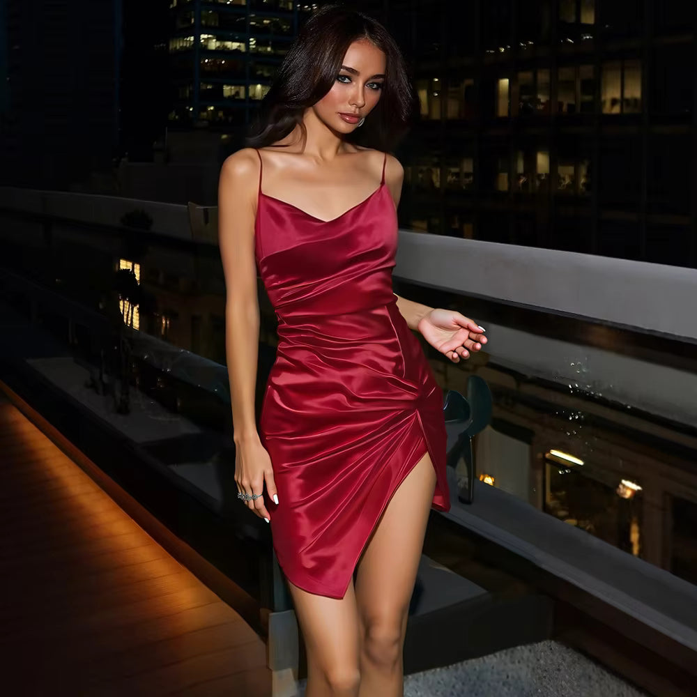Elegant Decent Sleeveless Square Neck Mini A-Line Year Valentine'Day Dresses