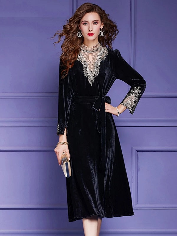 Elegant Embroidery High Quality Cocktail Party Dress