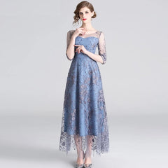 Elegant Embroidery Mesh High Quality Party Dress