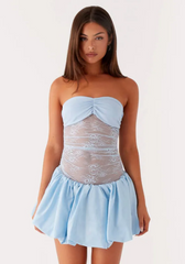Elegant  A-Line Tube Strapless Bud High Waisted Skinny Mini Dress