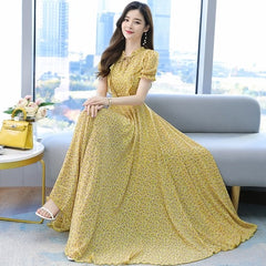 Elegant Floral Chiffon Beach Dress Bodycon Party dress