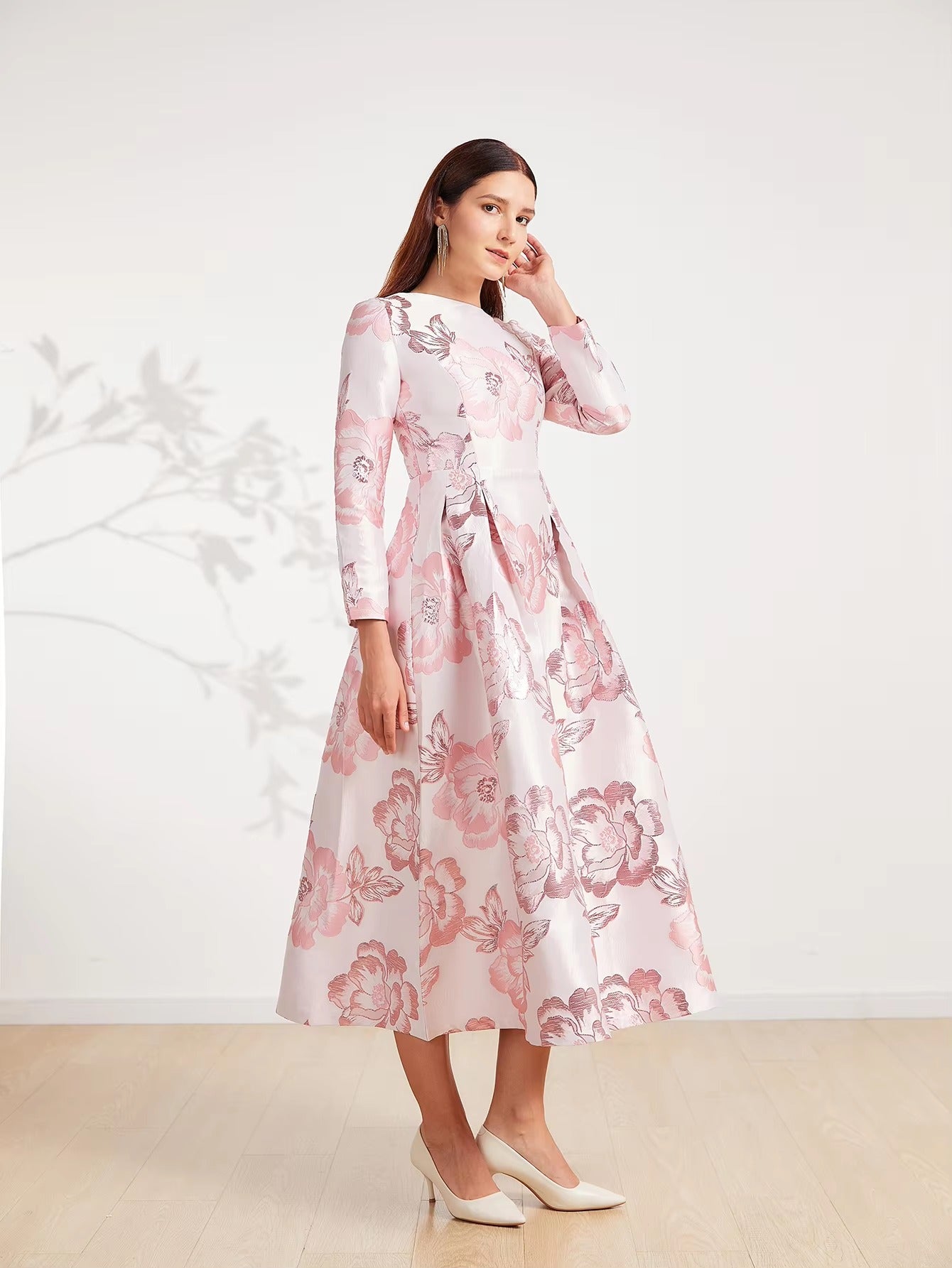 Elegant Floral Round Neck Boho Party Evening Casual Long Maxi Dress Ball Gown