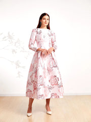 Elegant Floral Round Neck Boho Party Evening Casual Long Maxi Dress Ball Gown