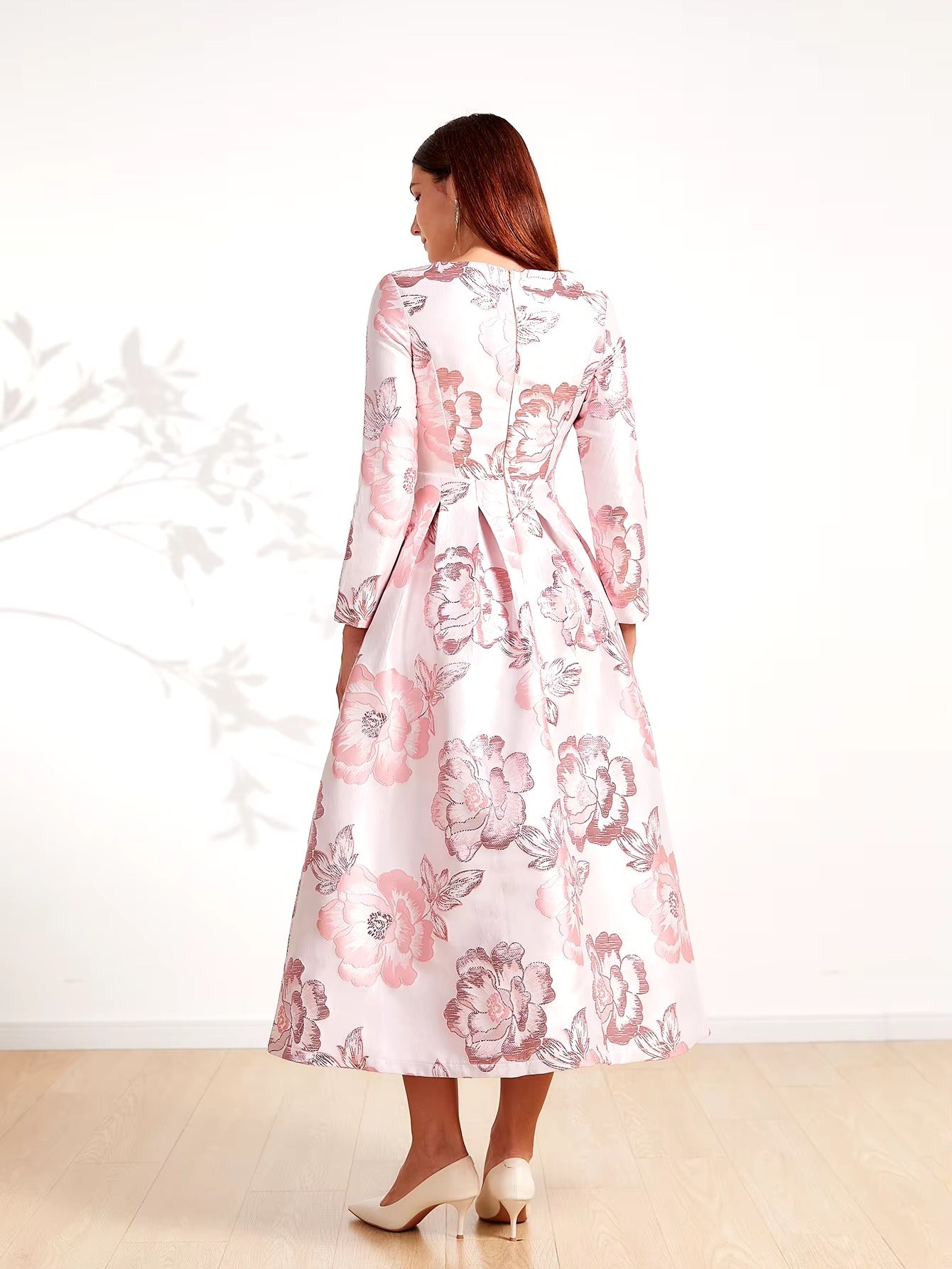 Elegant Floral Round Neck Boho Party Evening Casual Long Maxi Dress Ball Gown