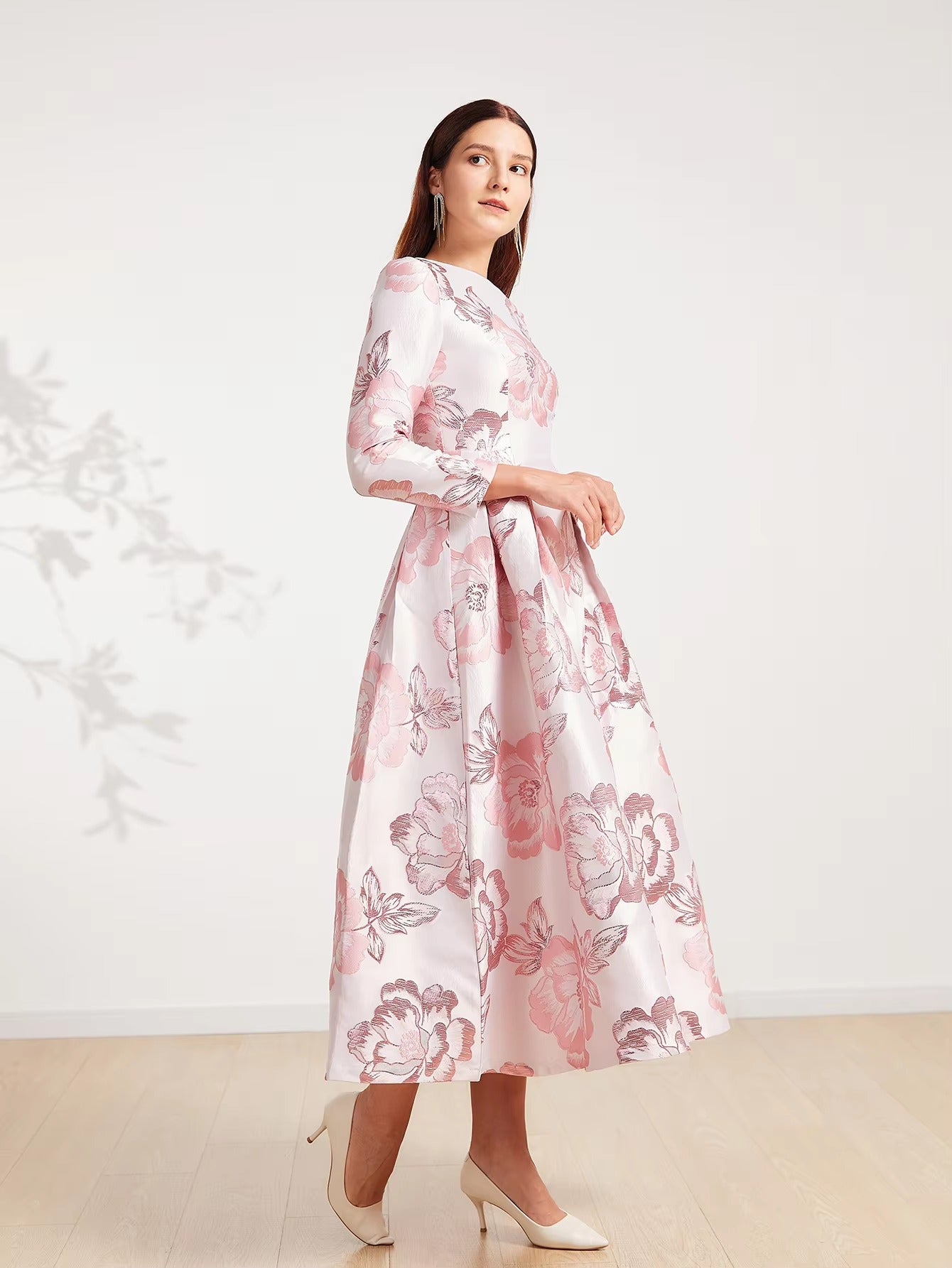 Elegant Floral Round Neck Boho Party Evening Casual Long Maxi Dress Ball Gown