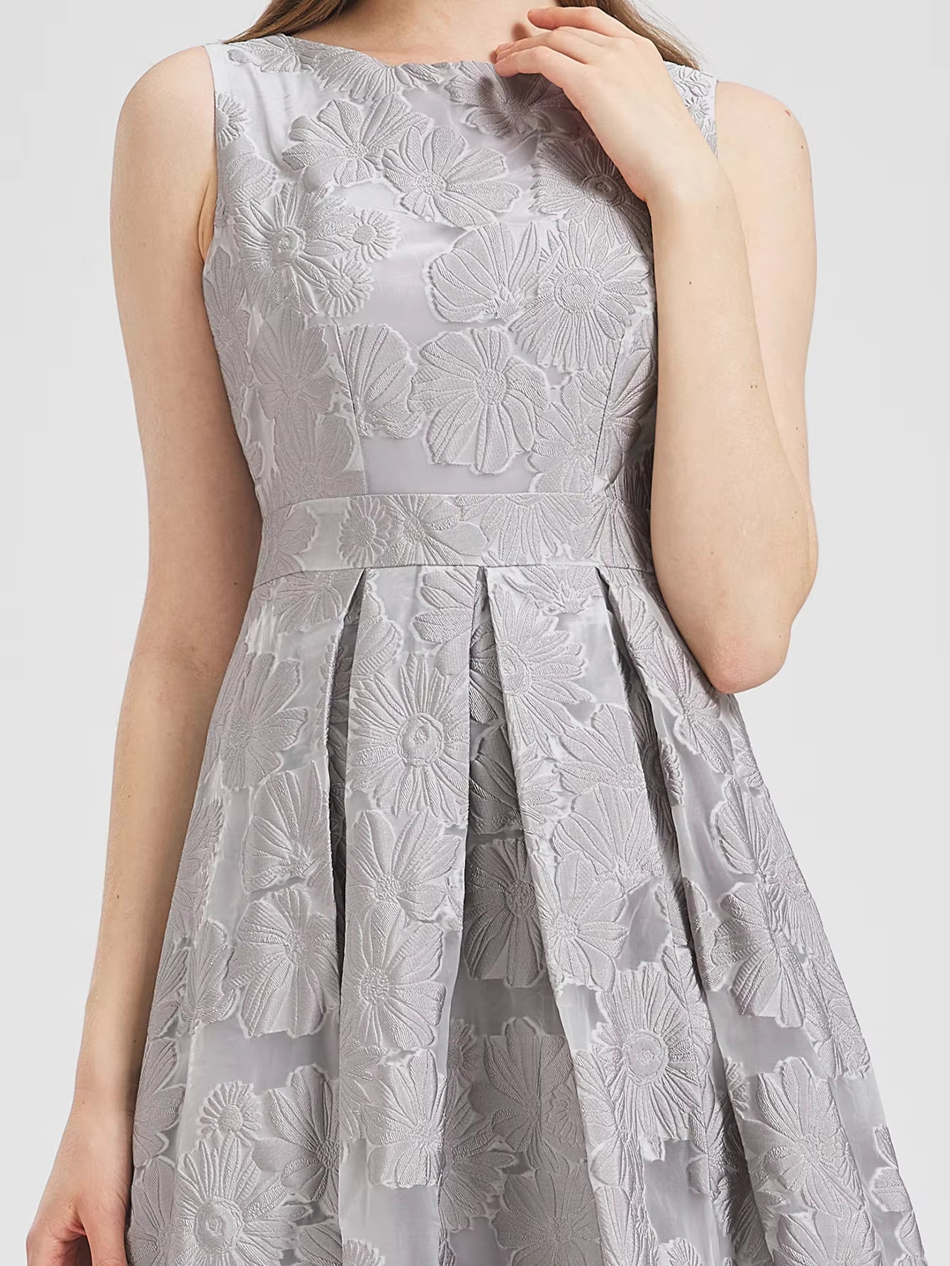 Elegant Flower Embroidery Sleeveless Lady Holiday Evening Prom Long Maxi Dress