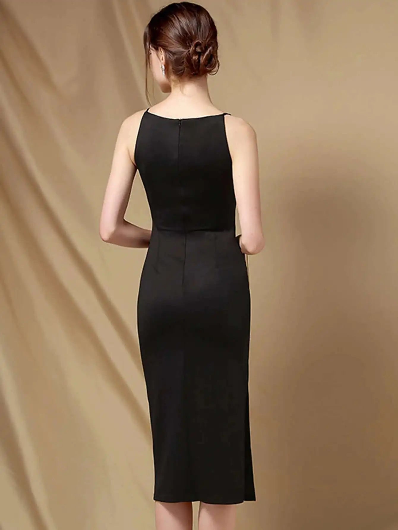 Elegant Folds Sleeveless Birthday Party Prom Evening Bodycon Dresses