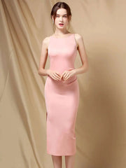 Elegant Folds Sleeveless Birthday Party Prom Evening Bodycon Dresses