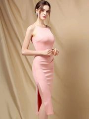 Elegant Folds Sleeveless Birthday Party Prom Evening Bodycon Dresses