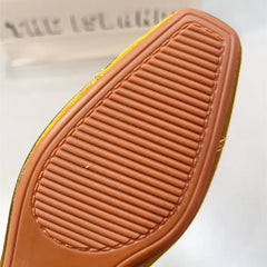 Elegant Gold Chunky Heel