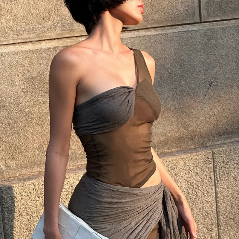 Elegant Halter Draped Backless Maxi Dress Birthday Outfits