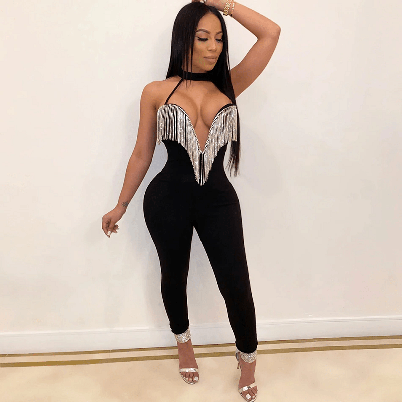 Elegant Halter Sleeveless Casual Bodysuit