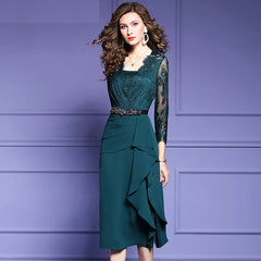 Elegant High Quality Long Cocktail Party Dress