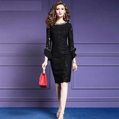 Elegant High Quality Vintage Lace Party Dress