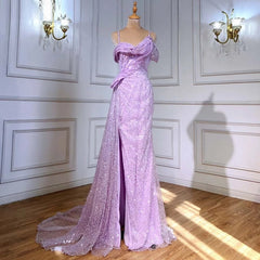 Elegant High Split Mermaid Evening Dresses