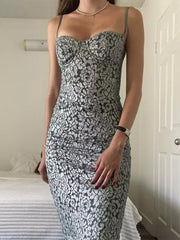 Elegant Lace Sweetheart Neckline Spaghetti Straps Bodycon Maxi Dress