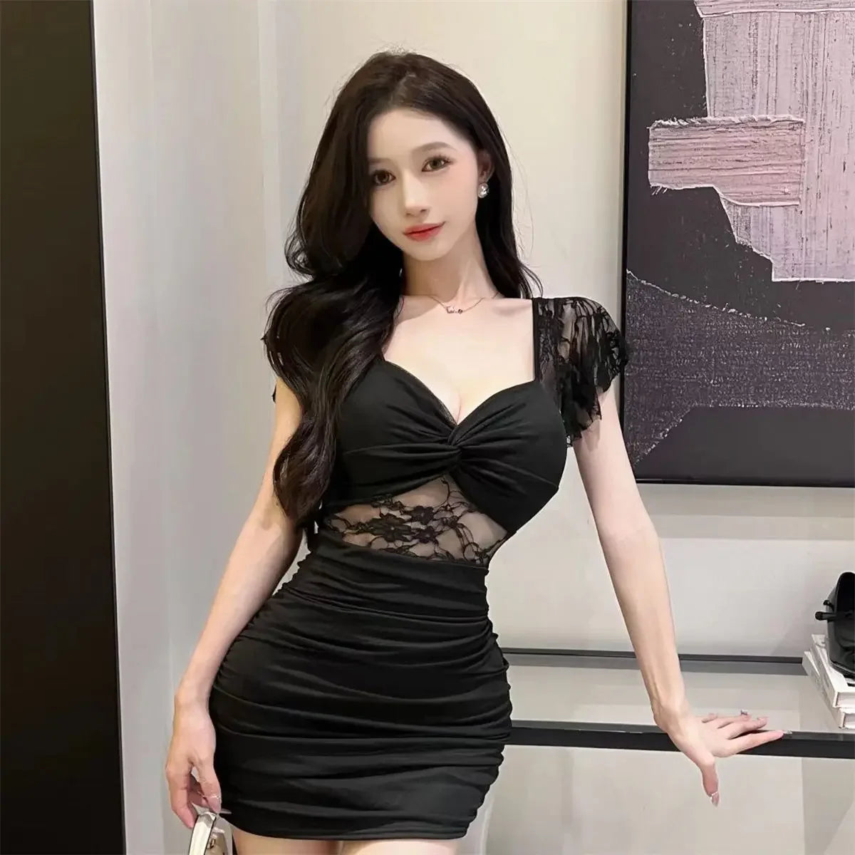 Elegant Lace Corset A Line Party High Quality Luxury Coquette Bodycon Mini Dress