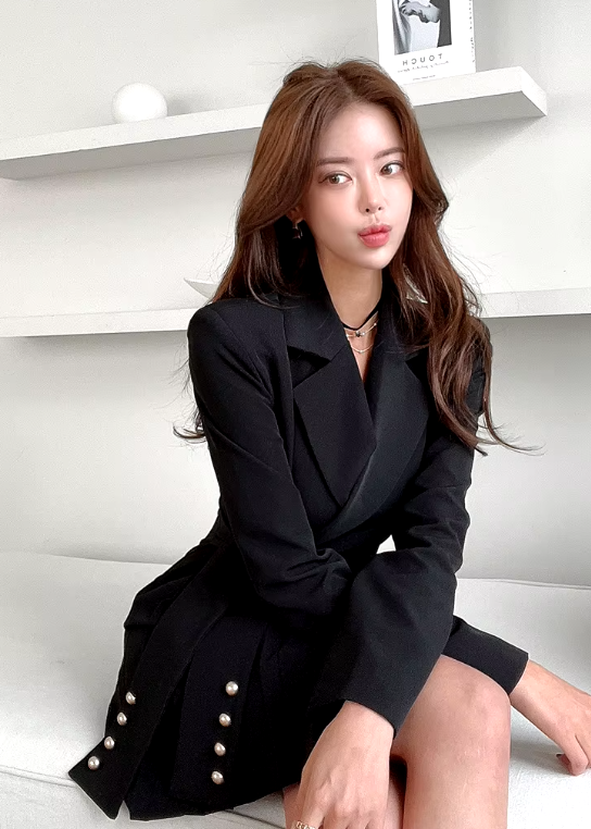 Elegant Lace-Up Double Breasted Full Sleeve Slim Office Party Casual Dress