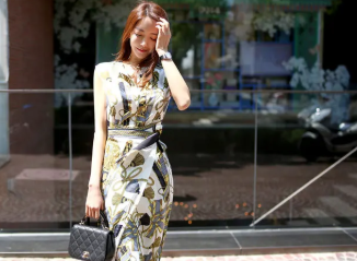 Elegant Lace up Print Slim Pencil Sheath Chic Office Party Bohemian Beach Midi Dresses