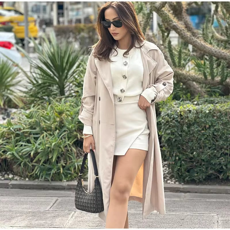 Elegant Lantern Long Sleeve O-neck Single Breasted Cardigan A-line Mini Skirt Two Piece Set