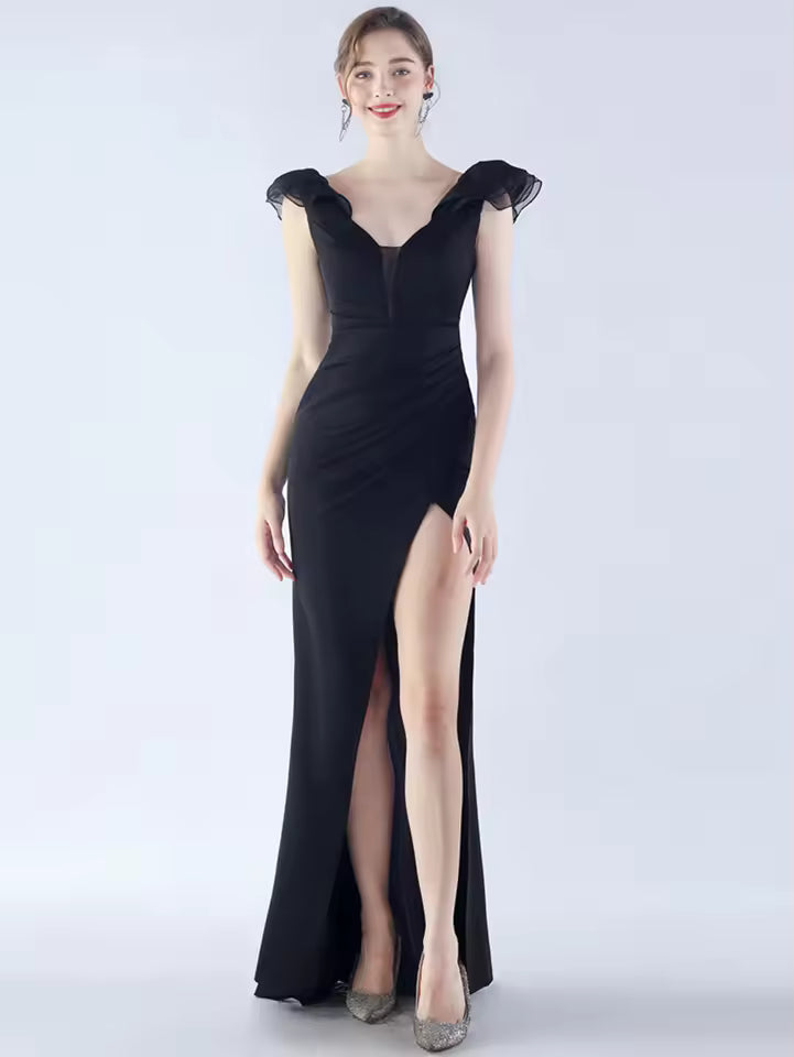 Elegant Luxury Backless Birthday Party Floor-Length Maxi Dress