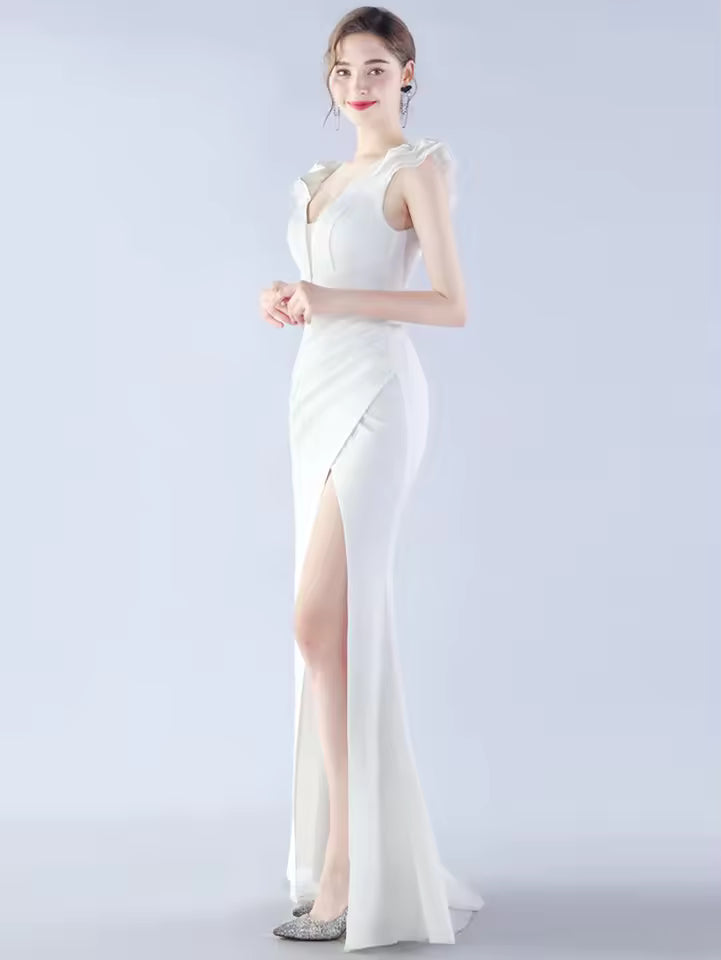 Elegant Luxury Backless Birthday Party Floor-Length Maxi Dress