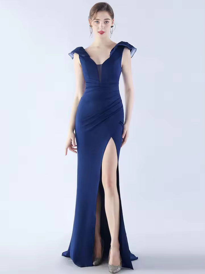 Elegant Luxury Backless Birthday Party Floor-Length Maxi Dress