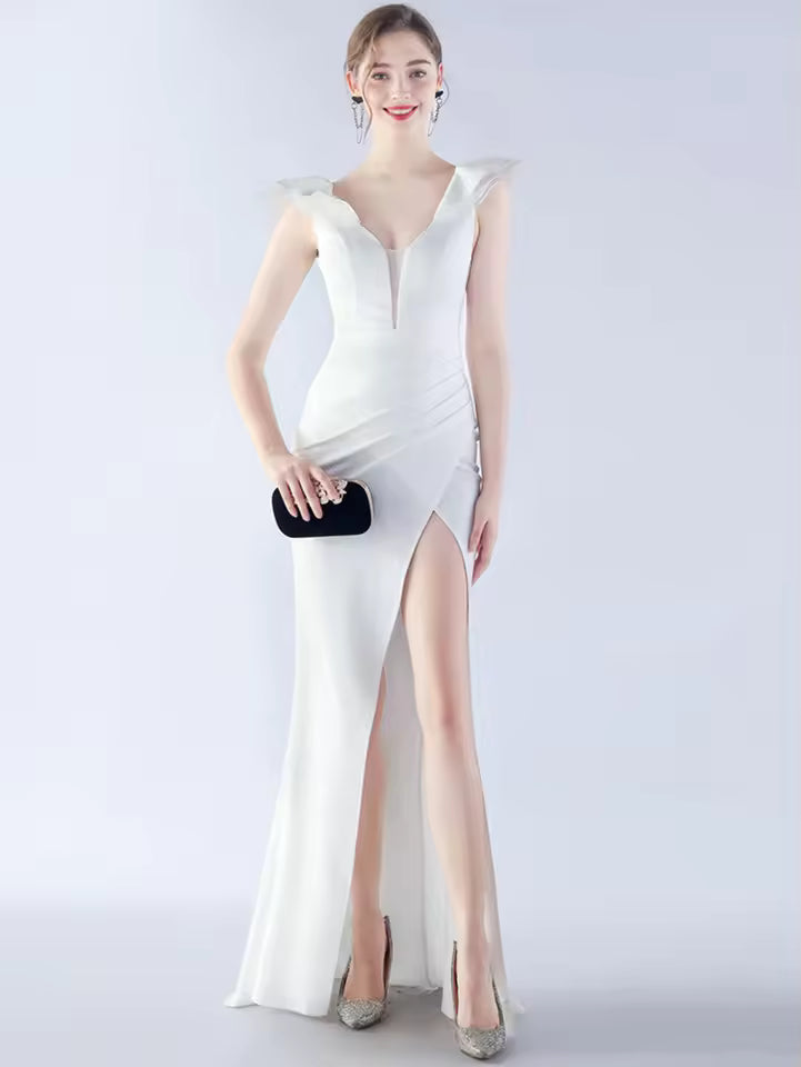 Elegant Luxury Backless Birthday Party Floor-Length Maxi Dress