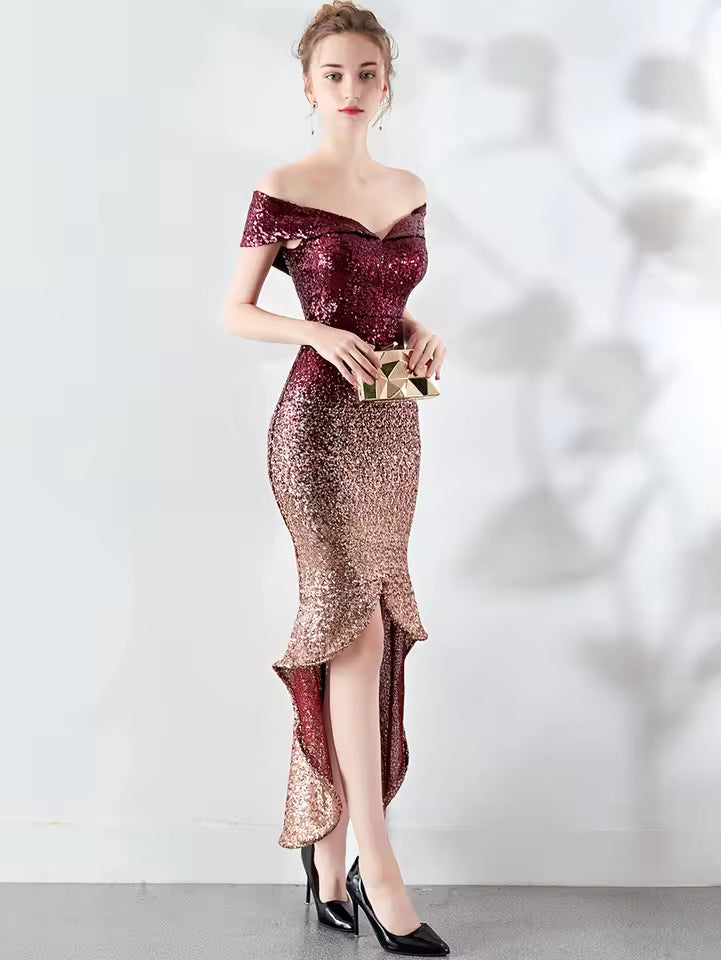 Elegant Luxury Backless Sequin Birthday Maxi Dress