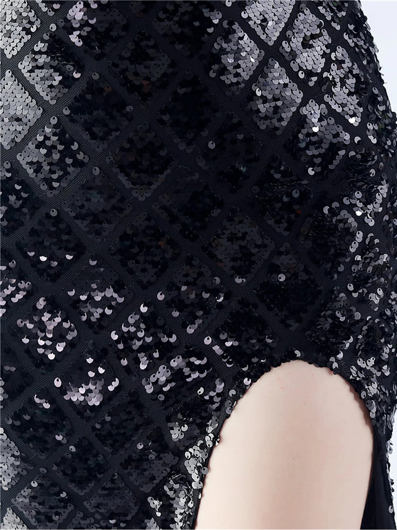 Elegant Luxury Backless Sequin Bodycon Party Prom Long Maxi Dress