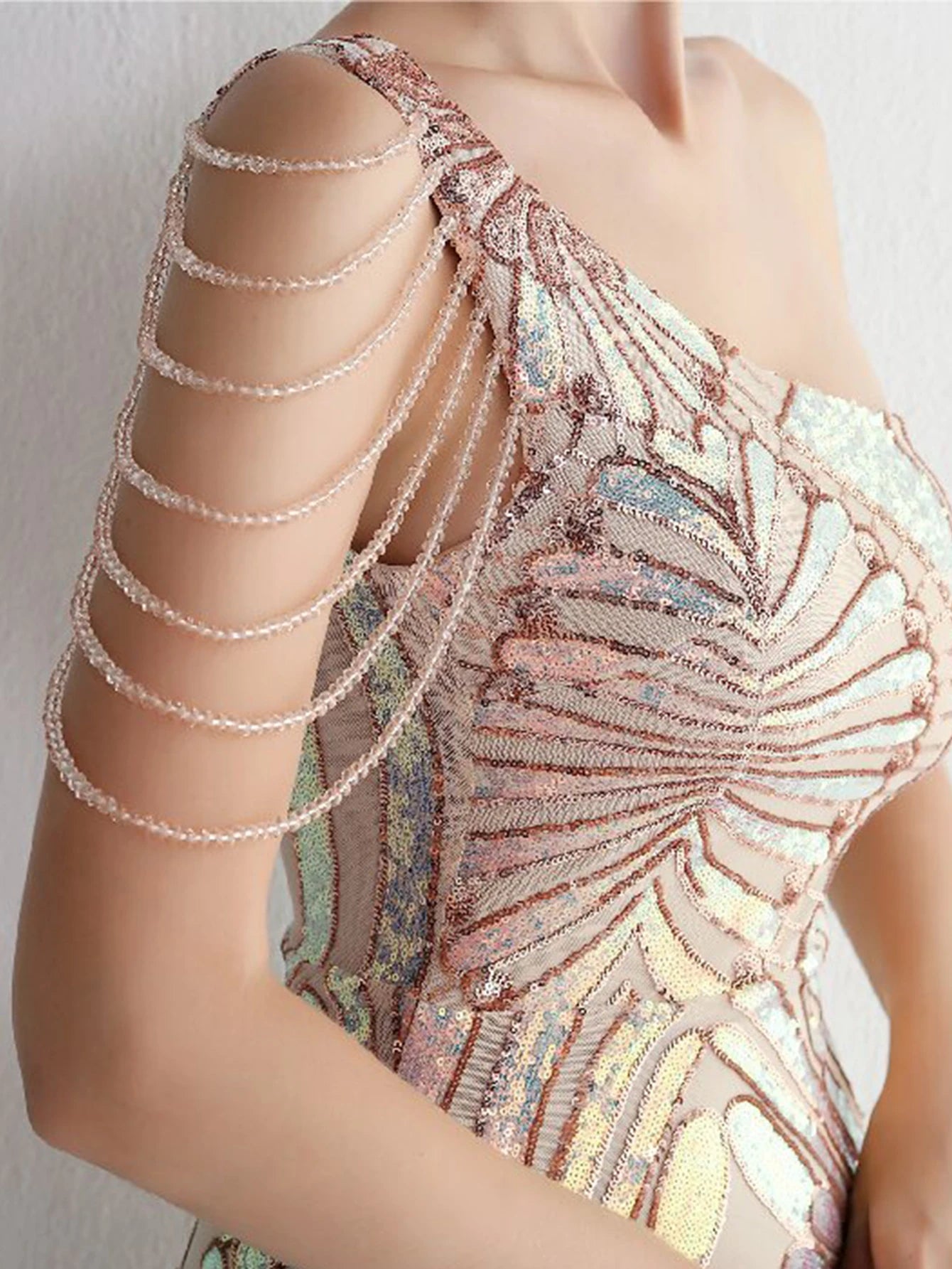 Elegant Luxury Backless Sequin Medium Stretch Birthday Party Maxi Dress