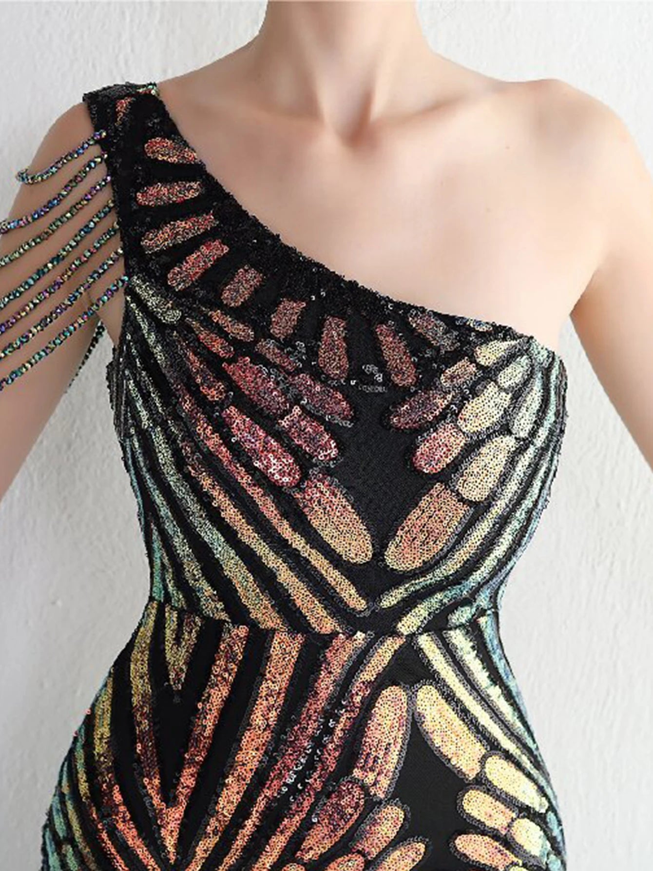 Elegant Luxury Backless Sequin Medium Stretch Birthday Party Maxi Dress