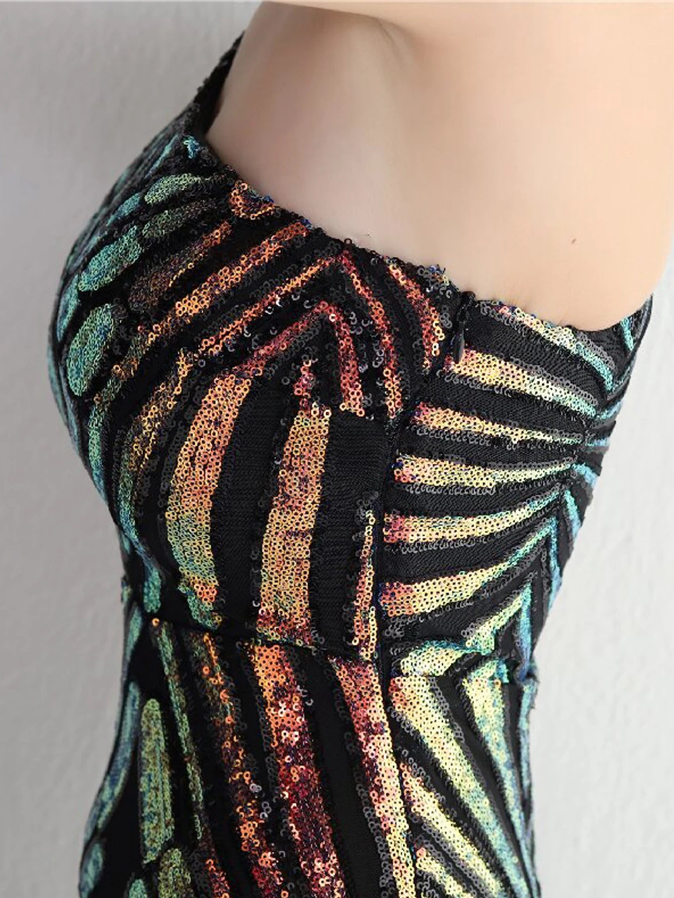 Elegant Luxury Backless Sequin Medium Stretch Birthday Party Maxi Dress