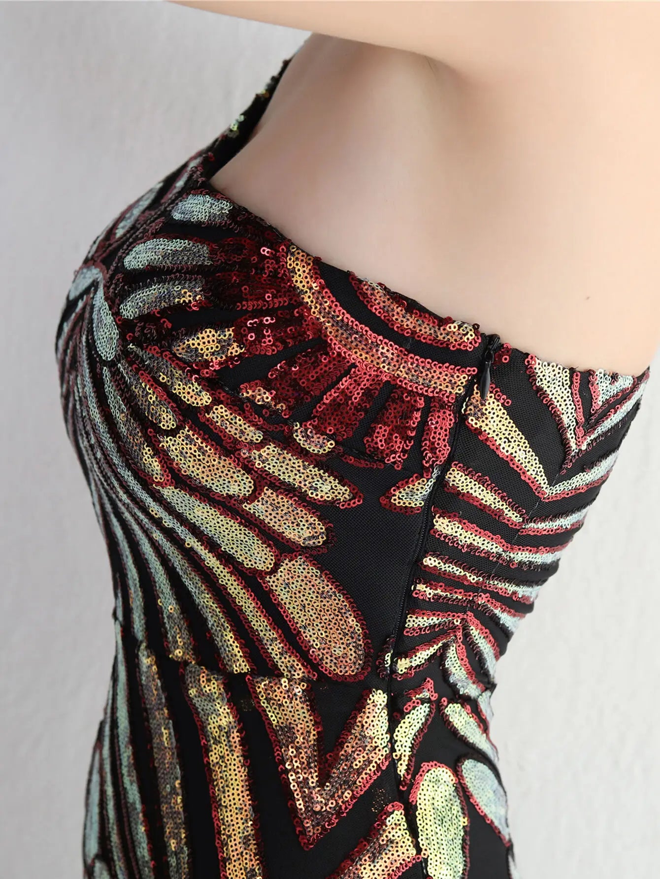 Elegant Luxury Backless Sequin Medium Stretch Birthday Party Maxi Dress