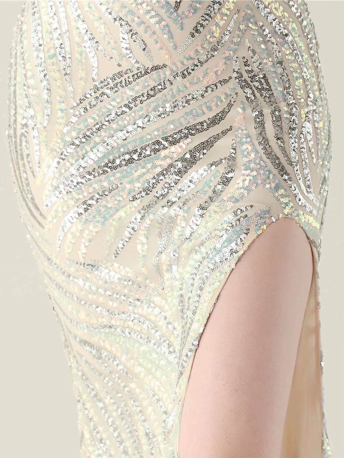 Elegant Luxury Rhinestone Backless Sequin Evening Party Long Maxi Dresses