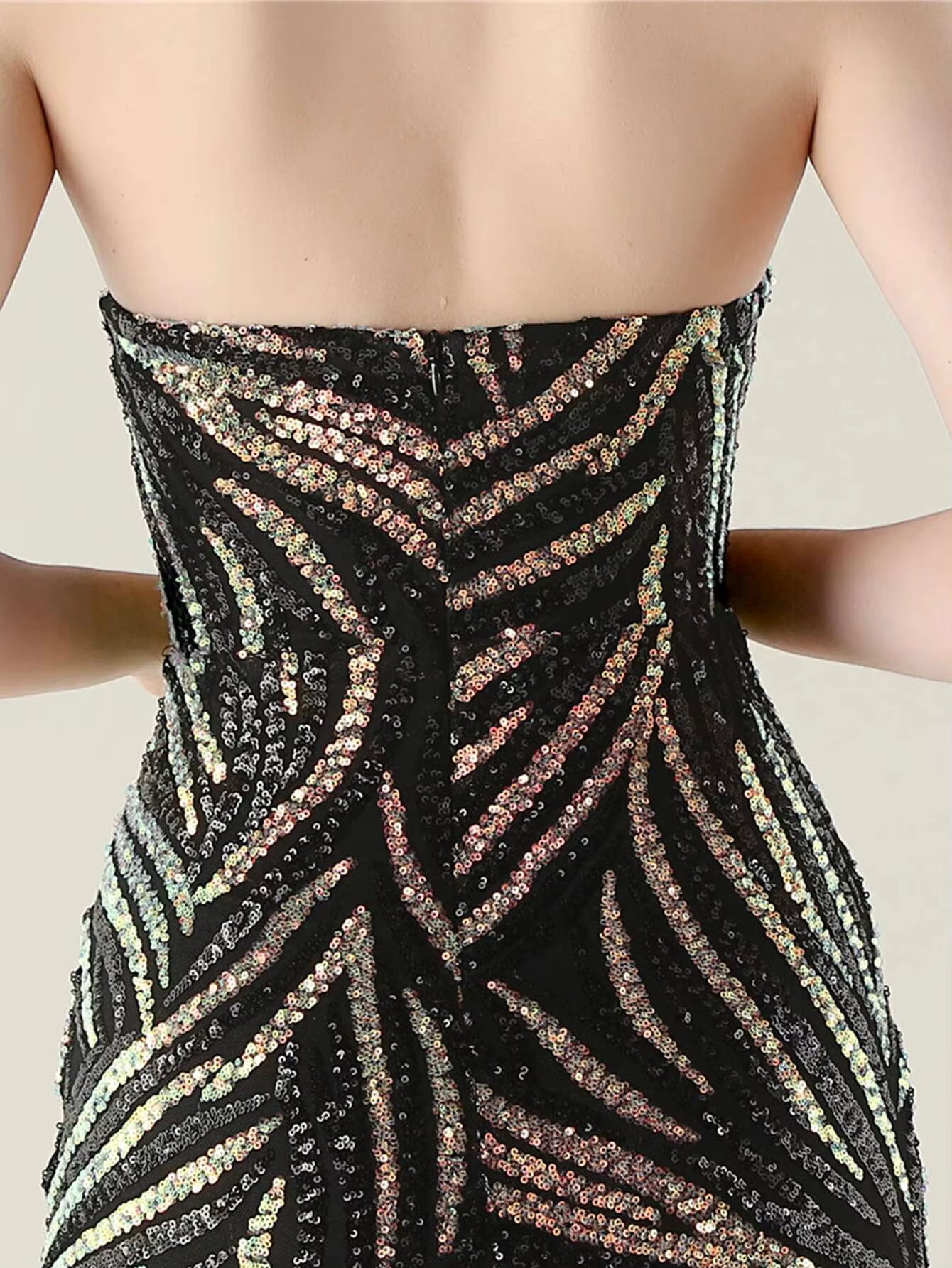 Elegant Luxury Rhinestone Backless Sequin Evening Party Long Maxi Dresses