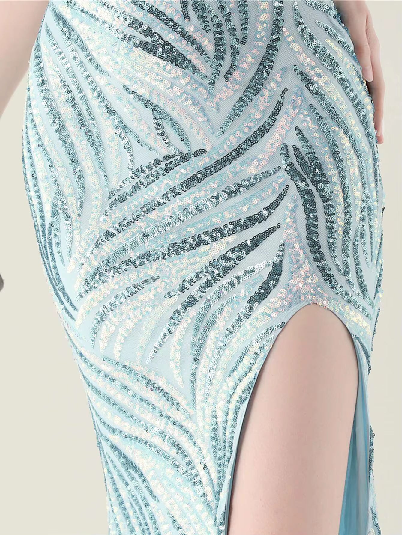 Elegant Luxury Rhinestone Backless Sequin Evening Party Long Maxi Dresses
